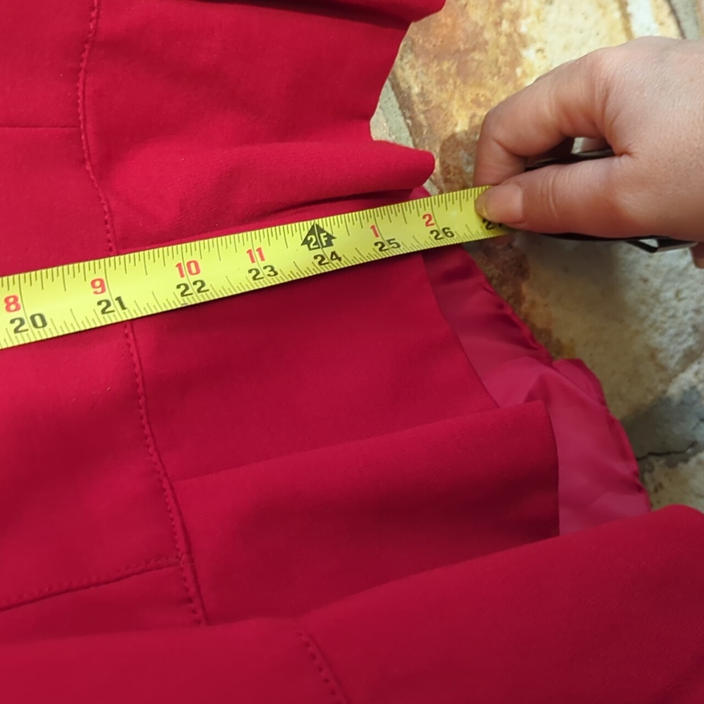 INC Opulent Glamorous Red Ruffled Jacket - Picture 9 of 11